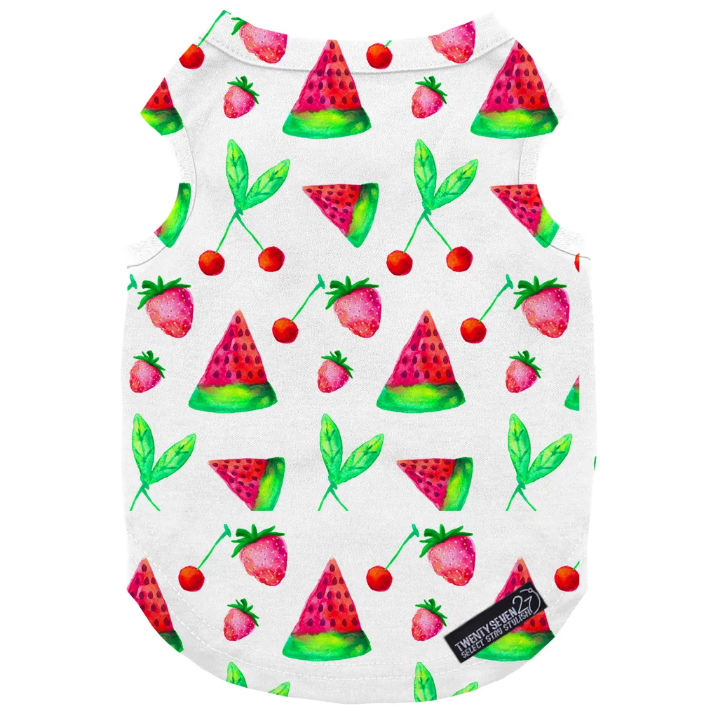 لباس سگ و گربه 27 طرح Watermelon and Strawberry کد MH685 سایز M