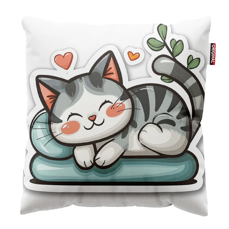 کوسن پاد آفرین مدل گربه کد 153 سایز 30*30 سانتی متر