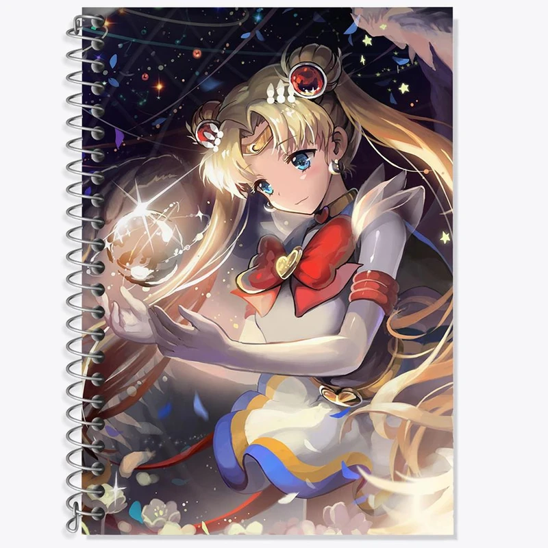 دفتر زبان 50 برگ خندالو مدل سه خط طرح اوساگی تسوکینو انیمه سیلور مون Sailor Moon کد 17456