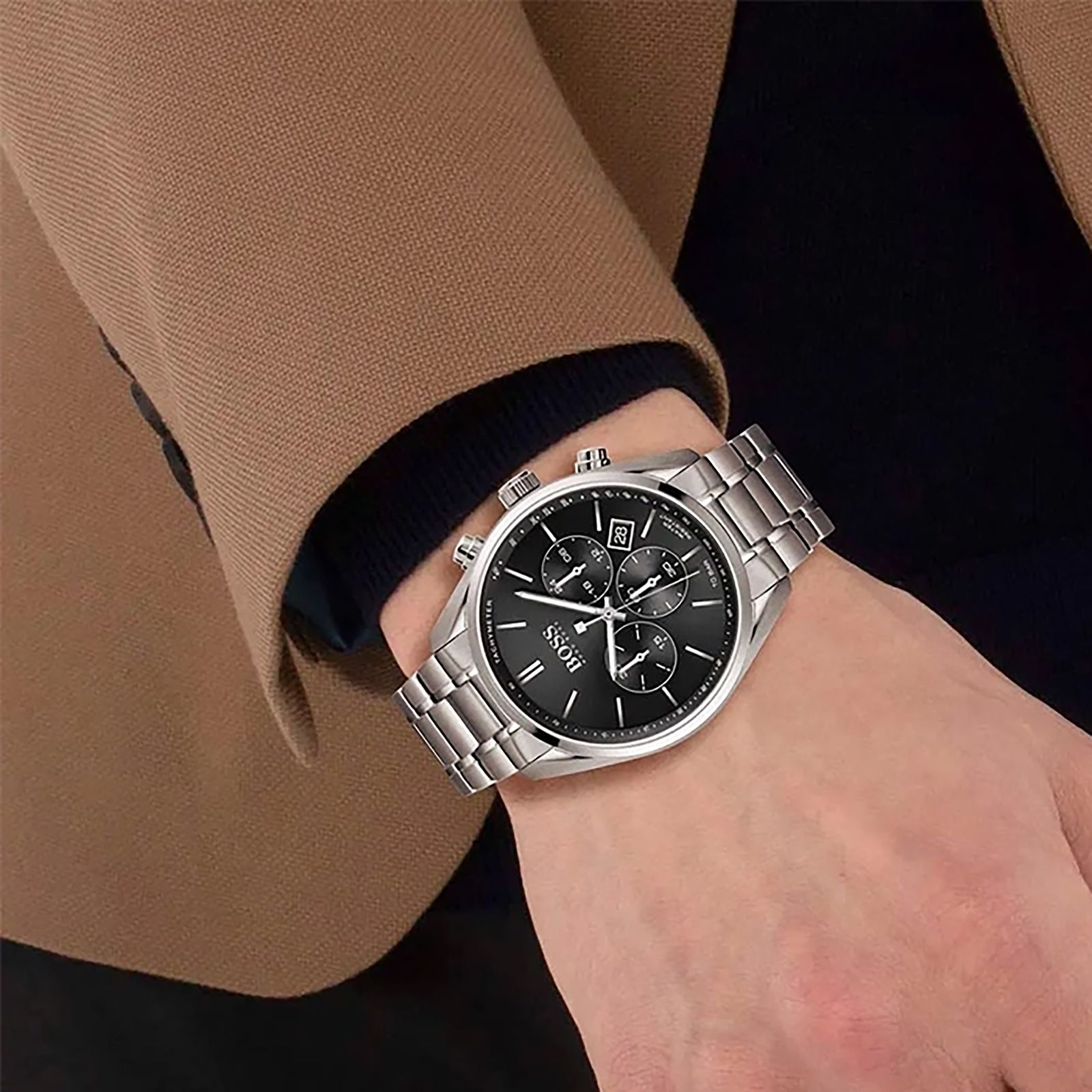 ساعت مچی عقربهای کوارتز مردانه هوگو باس مدل b1513871 - - 5