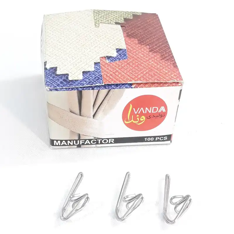 گیره پرده وندا مدل هوکس بسته 100 عددی