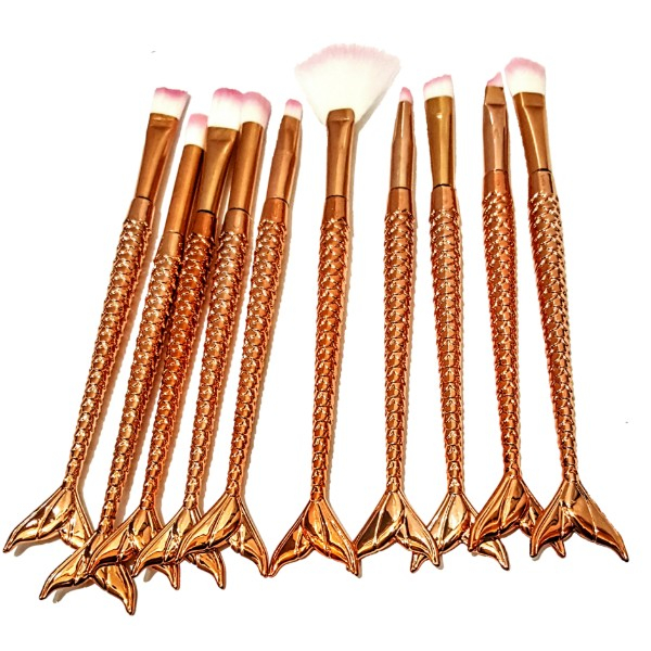 ست برس آرایشی مدل پری دریایی بسته 10 عددی