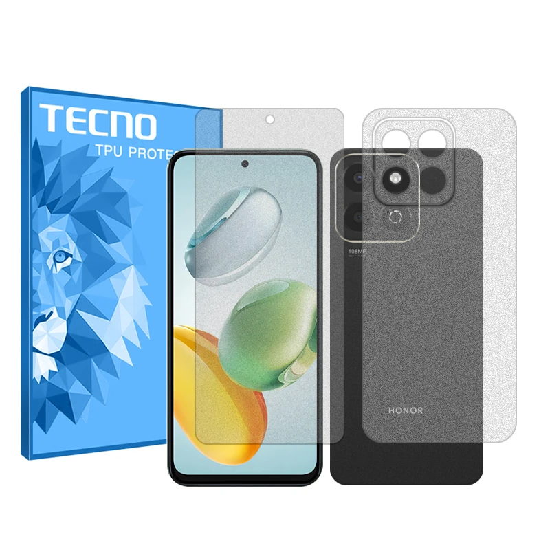 محافظ صفحه نمایش مات تکنو مدل Resistant‌ مناسب برای گوشی موبایل آنر X7c به همراه محافظ پشت گوشی