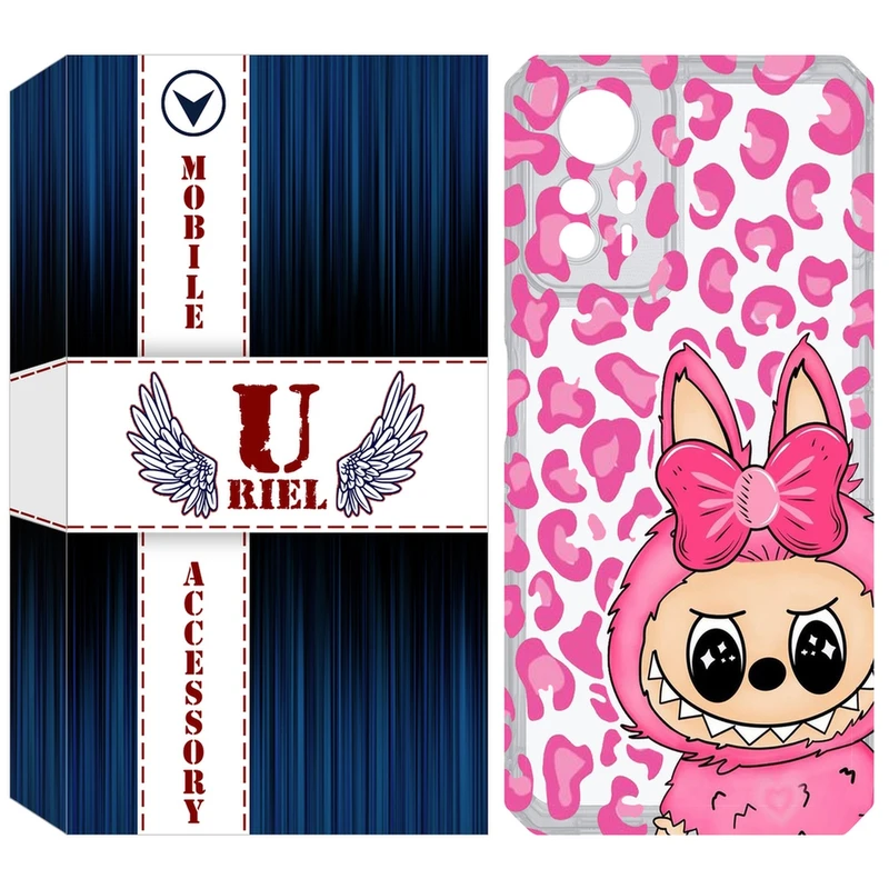 کاور یوریل مدل Clear کد 107 طرح لبوبو Labubu مناسب برای گوشی موبایل شیائومی Redmi Note 12S