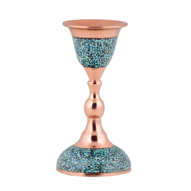 شمعدان فیروزه کوبی آقاجانی کد F026