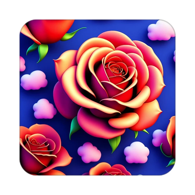 زیر لیوانی کاکتی طرح گل مدل mp16975