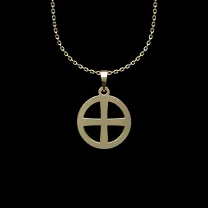 گردنبند طلا 18 عیار زنانه مدوپد مدل هندسی کد N2-1-1248