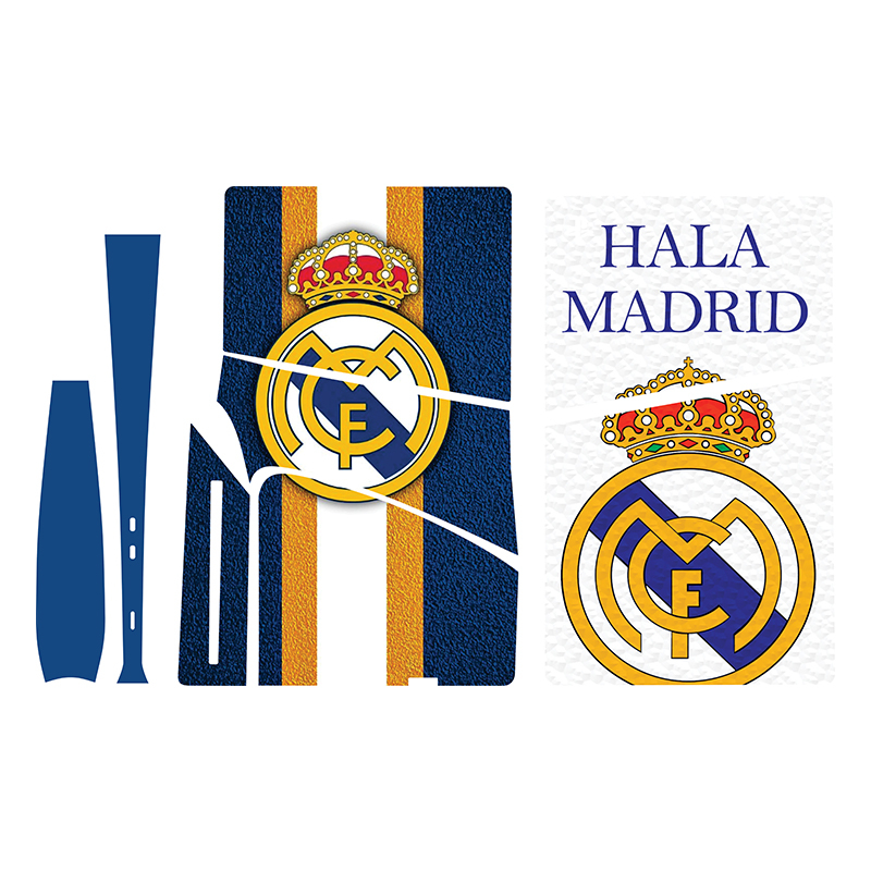 برچسب کنسول بازی پلی استیشن 5 اسلیم مدل  04 Real Madrid مجموعه 5 عددی