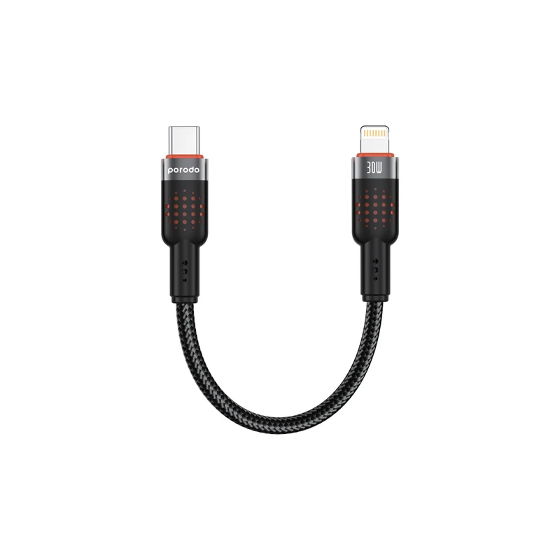 کابل تبدیل USB-C به لایتنینگ پرودو مدل CBL015 طول ۰.۲۵ ‌متر 