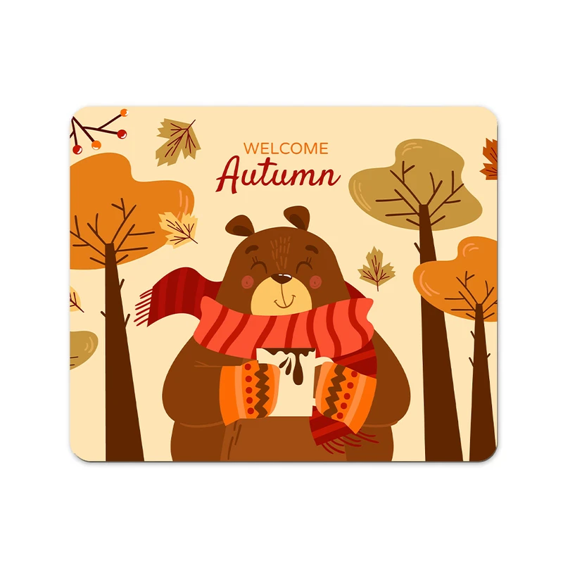 ماوس پد پاد آفرین مدل فصل پاییز طرح فانتزی کارتونی کد P124 سایز 19*24 سانتی متر