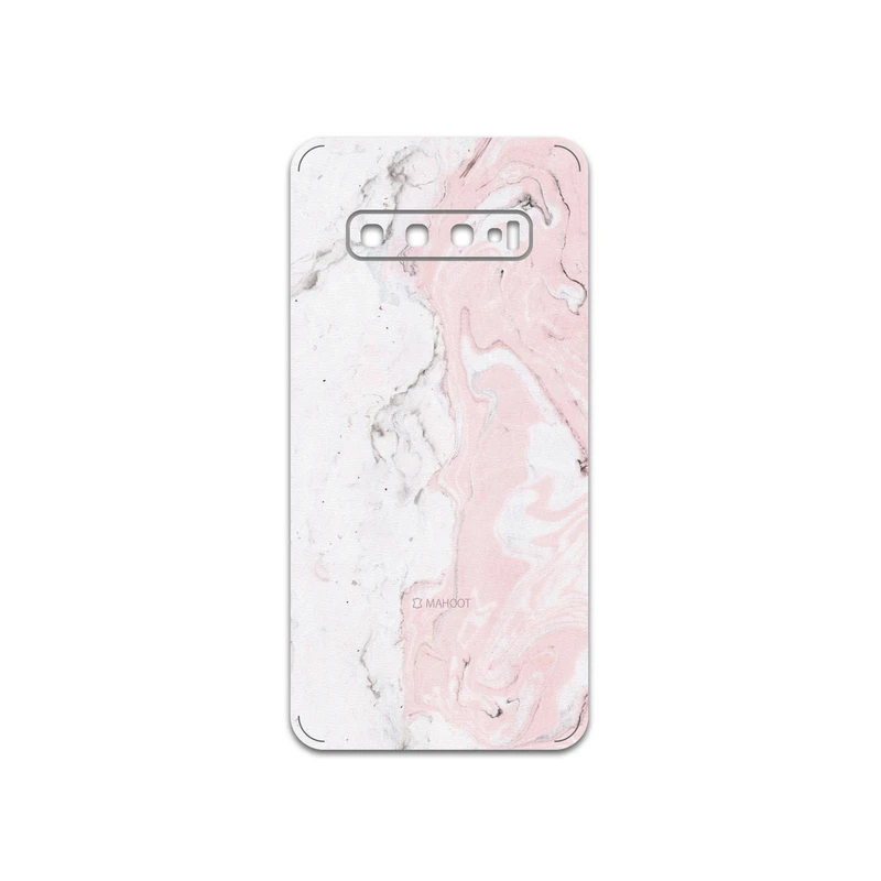 برچسب پوششی ماهوت مدل Blanco-Pink-Marble مناسب برای گوشی موبایل سامسونگ Galaxy S10