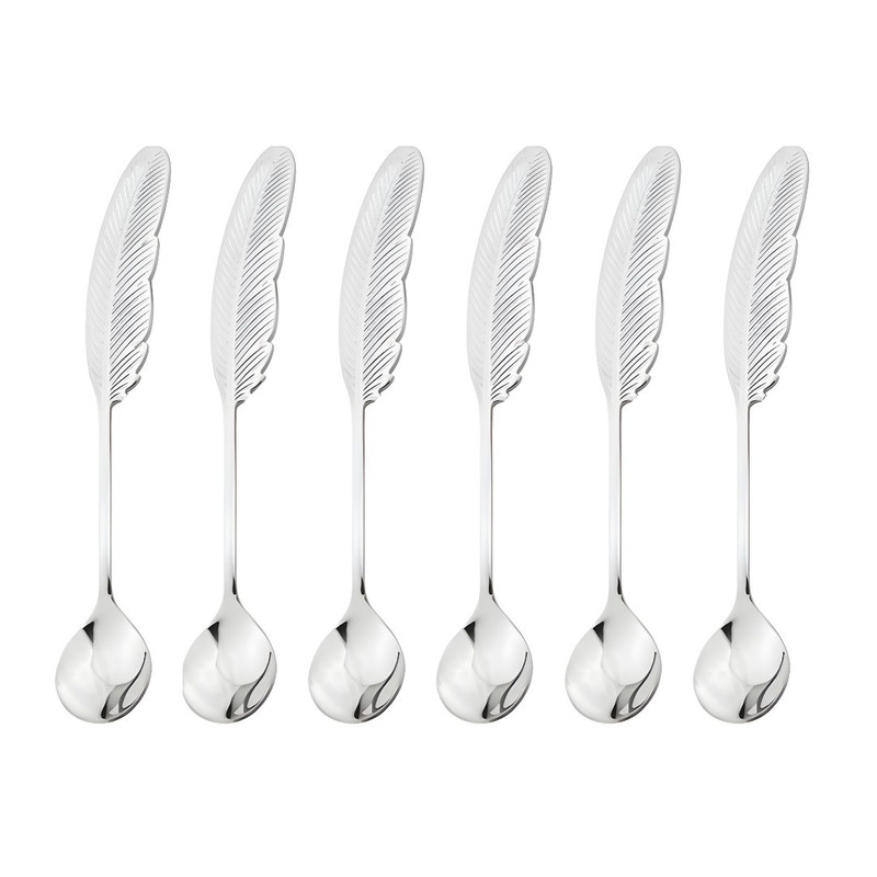 قاشق چای خوری مدل پر بسته 6 عددی