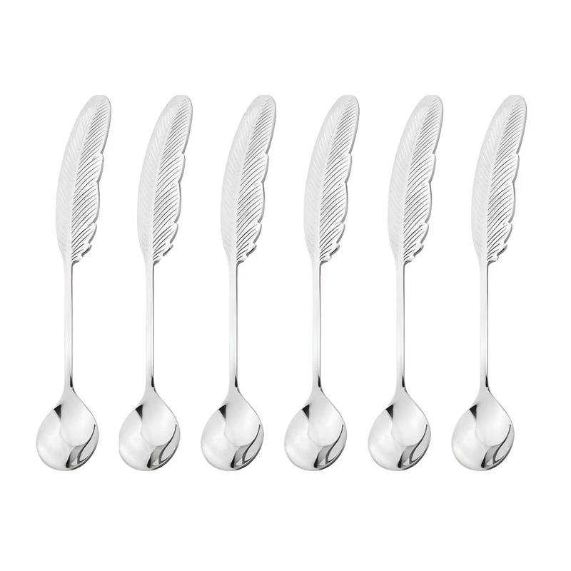 قاشق چای خوری مدل پر بسته 6 عددی قاشق چای خوری مدل پر بسته 6 عددی