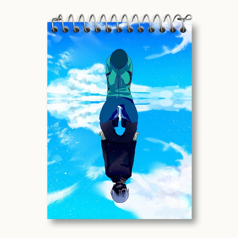 دفتر یادداشت 50 برگ خندالو مدل کانکی کن انیمه توکیو غول Tokyo Ghoul کد 11912