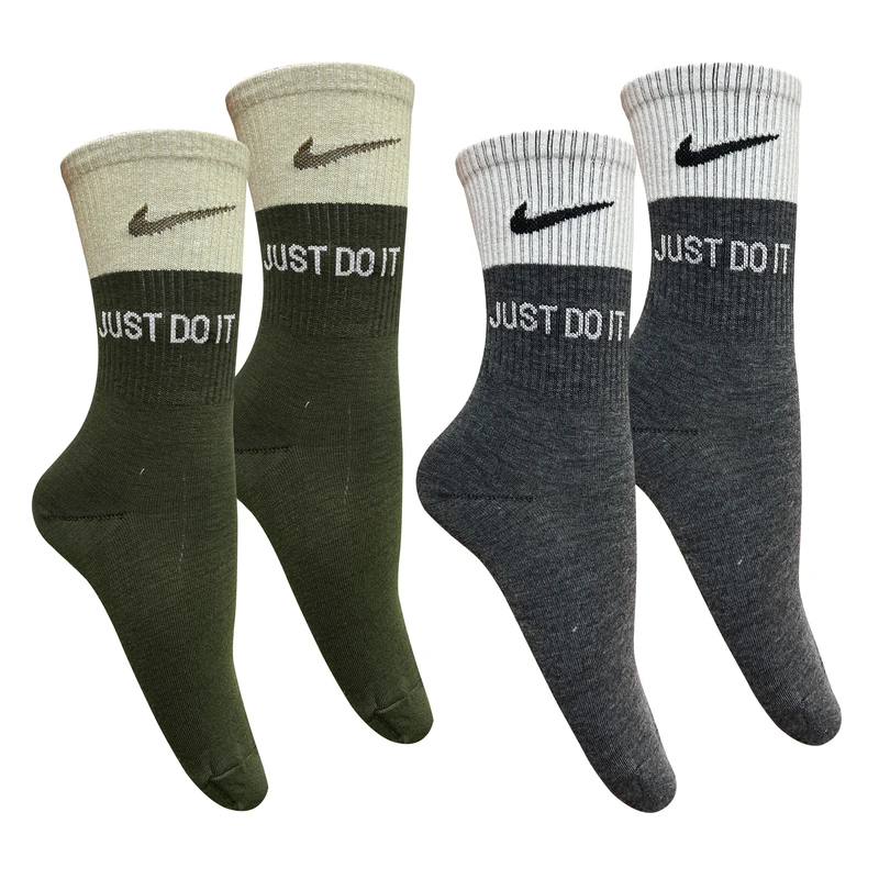 جوراب ساق بلند زنانه مدل کش اسپرت تیک JUST بسته 2 عددی