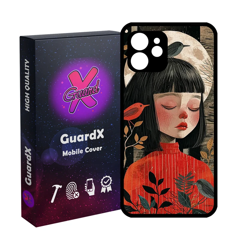 کاور گارد ایکس طرح Girl مدل Glass10784 مناسب برای گوشی موبایل اپل iPhone 12
