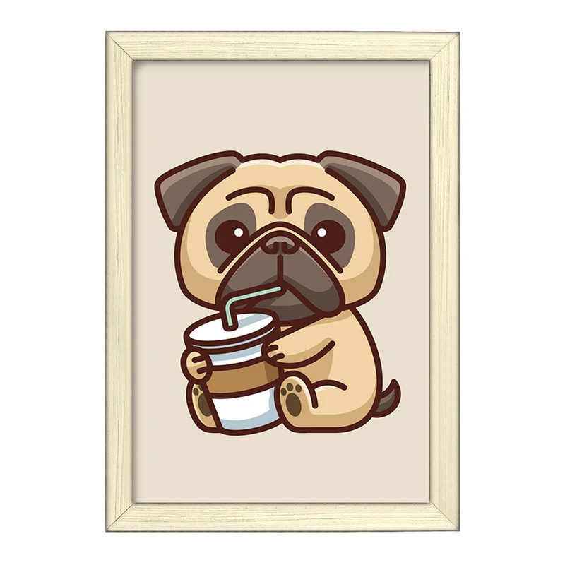 تابلو خندالو طرح حیوانات بامزه سگ کد 28381