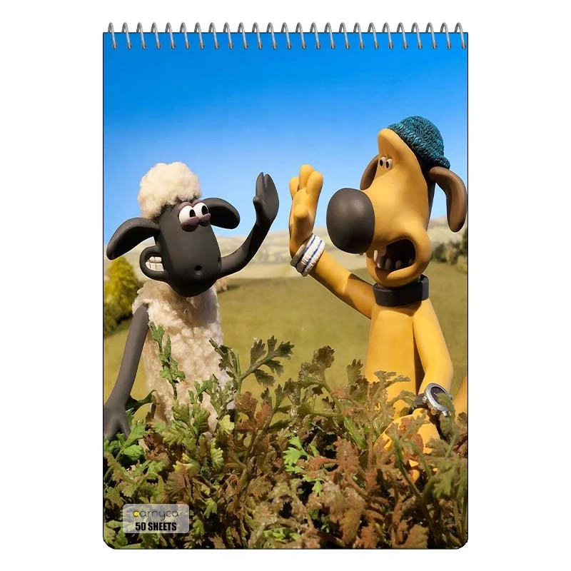دفتر نقاشی 50 برگ سیمی کارنیکا طرح بره ناقلا shuan the sheep کد 49742