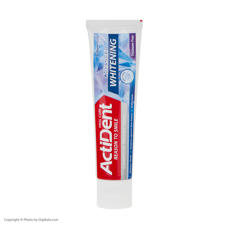 خمیر دندان سفید کننده اکتیدنت مدل whitening وزن 130 گرم