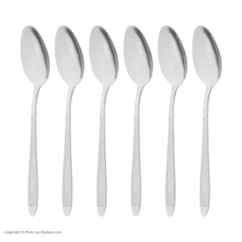 قاشق چای خوری طرح لاله بسته 6 عددی