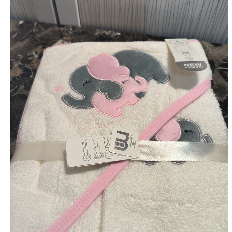 ست حوله نوزادی مادرکر مدل mommy and baby مجموعه 2 عددی