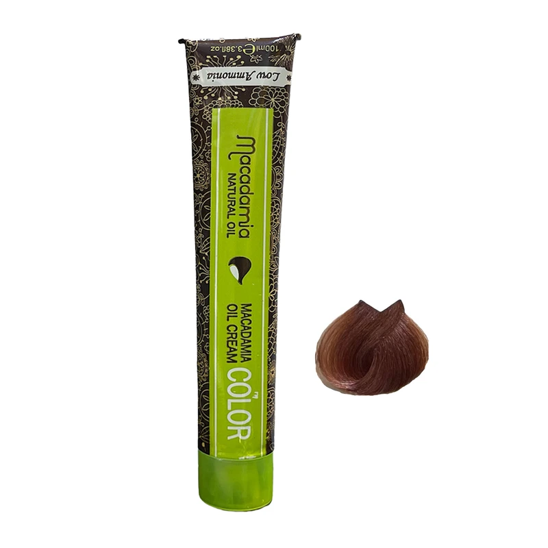رنگ مو ماکادامیا شماره 7.34 حجم 100 میلی لیتر رنگ بلوند تنباکویی