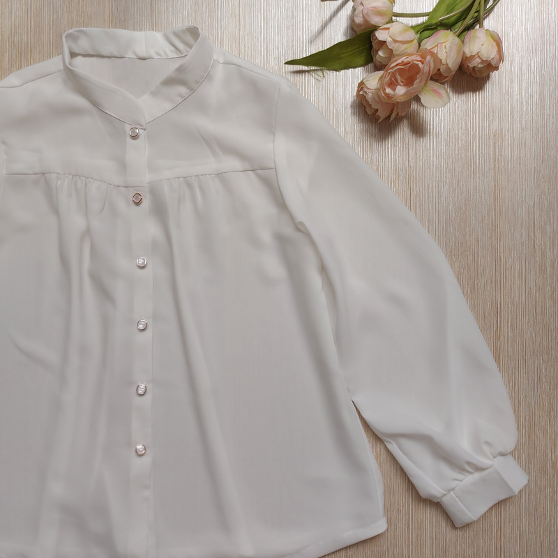 شومیز آستین بلند زنانه مدل کرپ الیزه