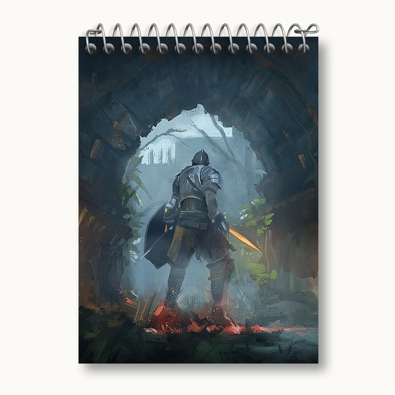 دفتر یادداشت 50 برگ خندالو مدل بازی ارواح شیطانی Demons Souls کد 28668