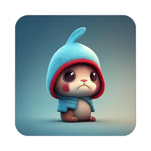 زیر لیوانی کاکتی طرح حیوانات کارتونی مدل mp28332