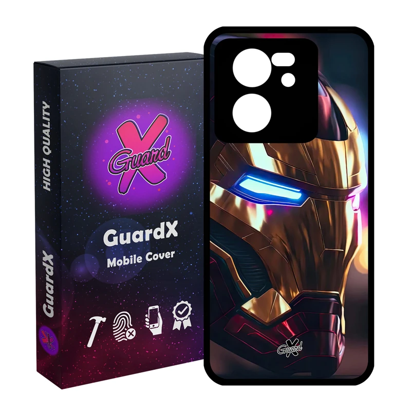 کاور گارد ایکس طرح Iron Man مدل Glass10604 مناسب برای گوشی موبایل شیائومی 13T/13T Pro/Redmi K60 Ultra