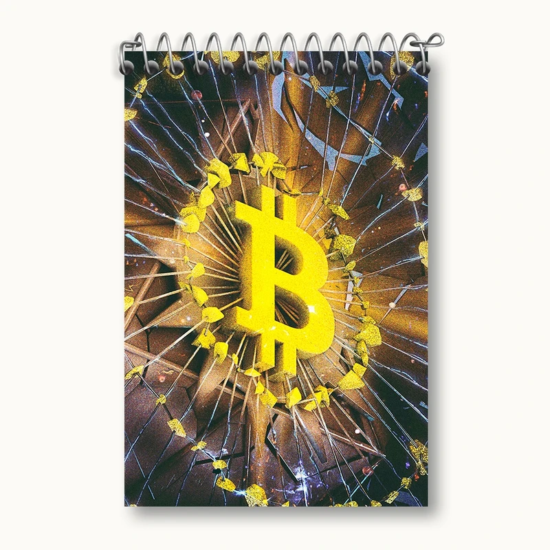 دفتر یادداشت 50 برگ خندالو مدل بیت کوین (Bitcoin) کد F722