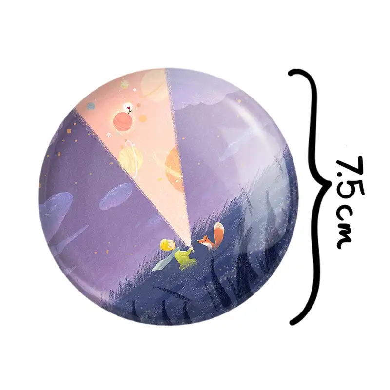 آینه جیبی خندالو طرح شازده کوچولو مدل تاشو کد 25787