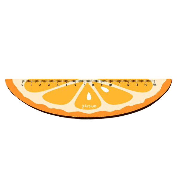 خط کش 15 سانتیمتری طرح پرتقال 