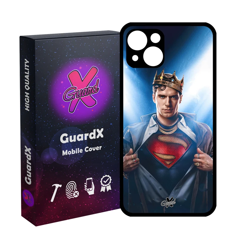 کاور گارد ایکس طرح سوپرمن مدل Glass10598 مناسب برای گوشی موبایل اپل iPhone 13