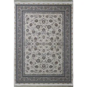 فرش ماشینی افرند کد 55019 زمینه کرم