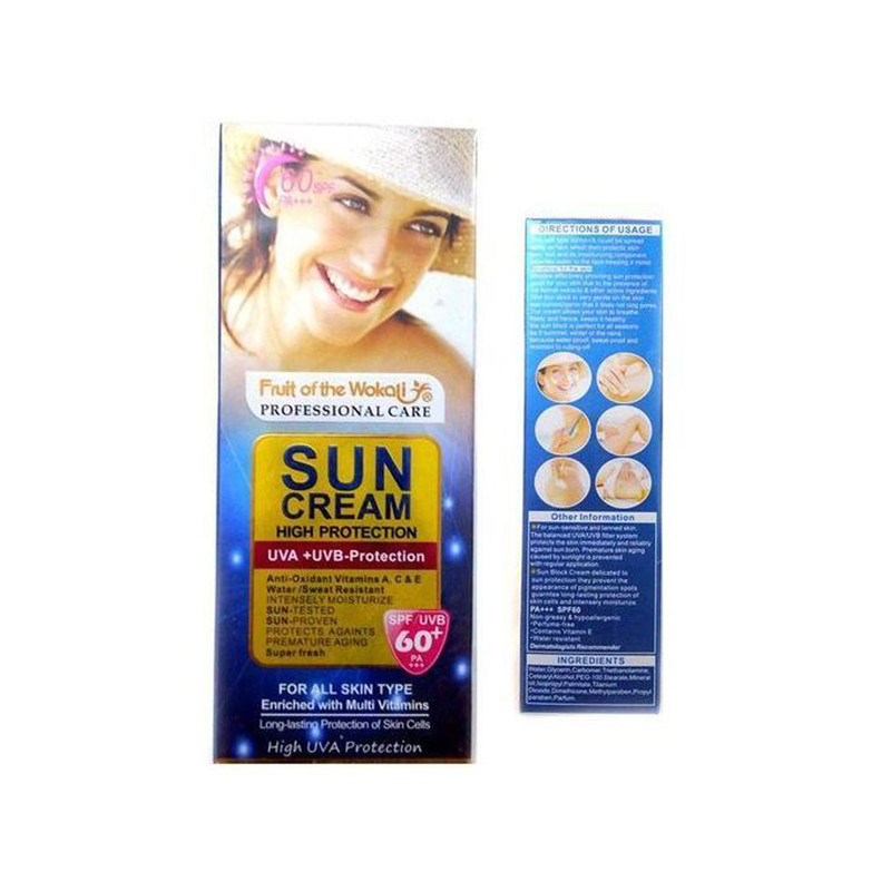 کرم ضد آفتاب بدون رنگ وکالی مدل SPF60 محافظ UVA ،UVB و +++PA، ضد آب، ضد پیری، مناسب برای انواع پوست حجم 130 میلی‌لیتر