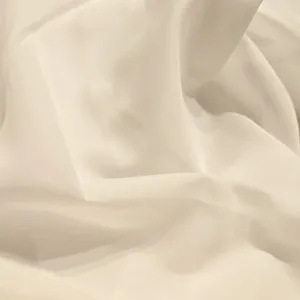 پارچه پرده عرض 3 متر مدل حریر ساده  رنگ شیری
