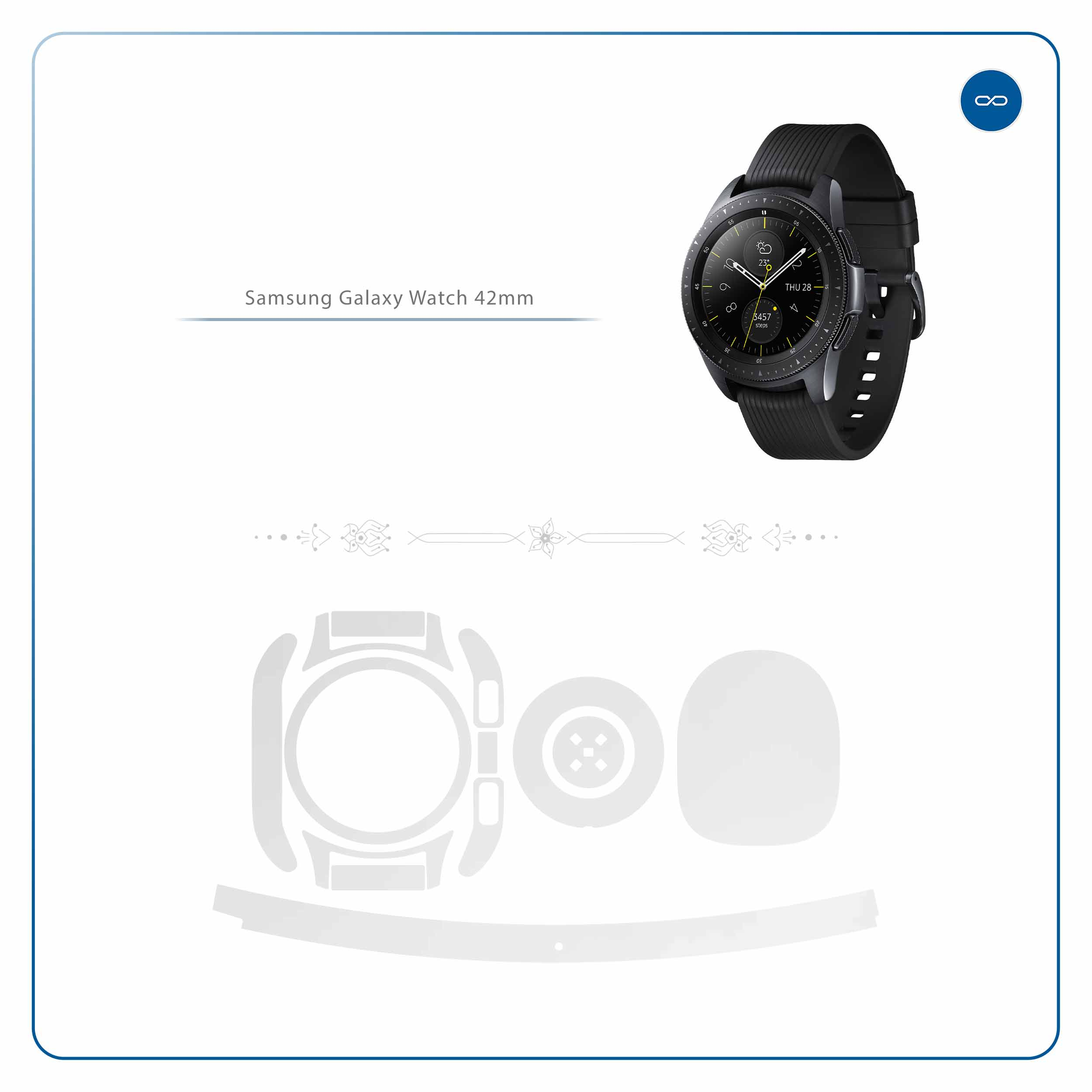برچسب ماهوت طرح Matte-White مناسب برای ساعت هوشمند سامسونگ Galaxy Watch 42mm