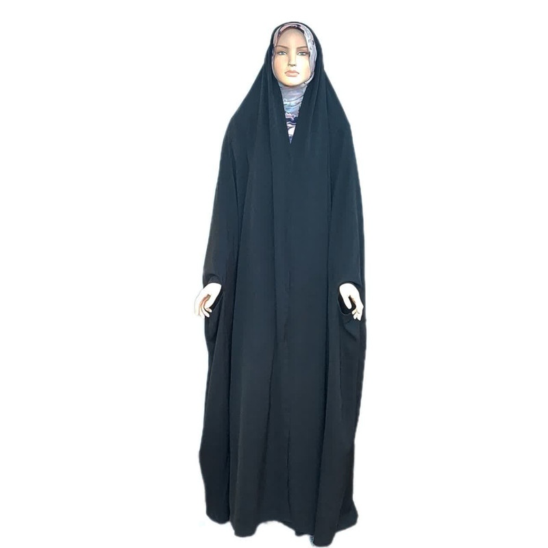 چادر دانشجویی حجاب رسان مدل ساده  ابریشم ندا کره ای