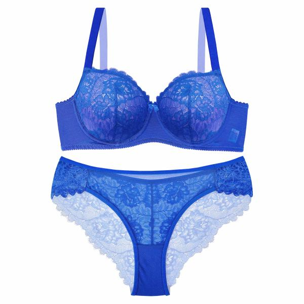 ست شورت و سوتین زنانه نوشه پوش مدل AN73005 رنگ آبی