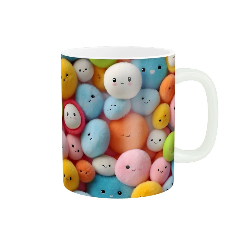 ماگ پاد آفرین مدل دایره های پشمالو کد 166