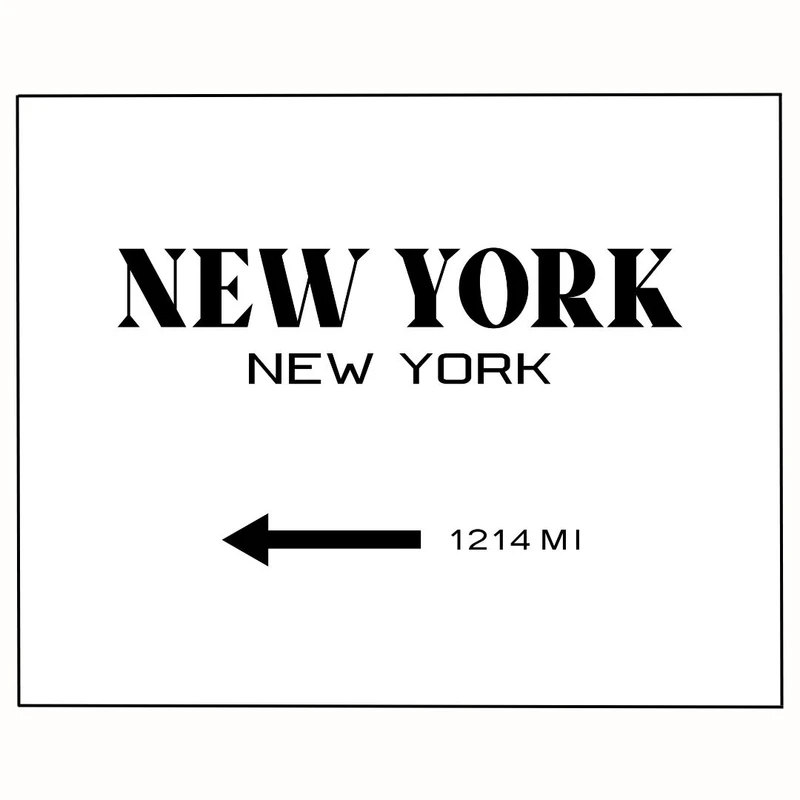 پوستر مدل هنر تایپوگرافی نماد نیو یورک