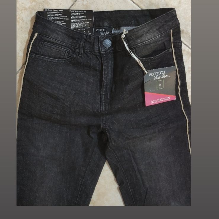 شلوار جین زنانه اسمارا مدل بغل نواردار 2024 - - 11