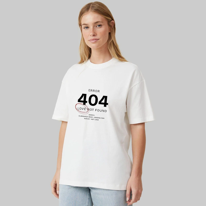 تی شرت آستین کوتاه زنانه پنبه طرح 404
