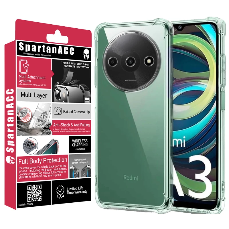 کاور اسپارتان مدل Airbag مناسب برای گوشی موبایل شیائومی Redmi A3 2024