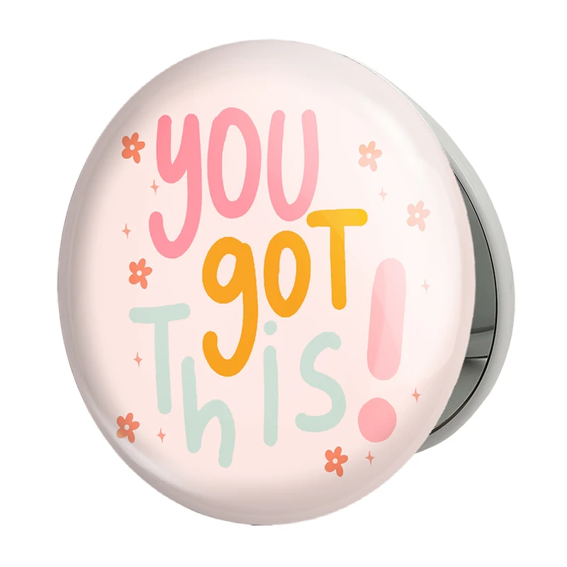 آینه جیبی خندالو طرح جملات انگیزشی مدل تاشو کد 24803 