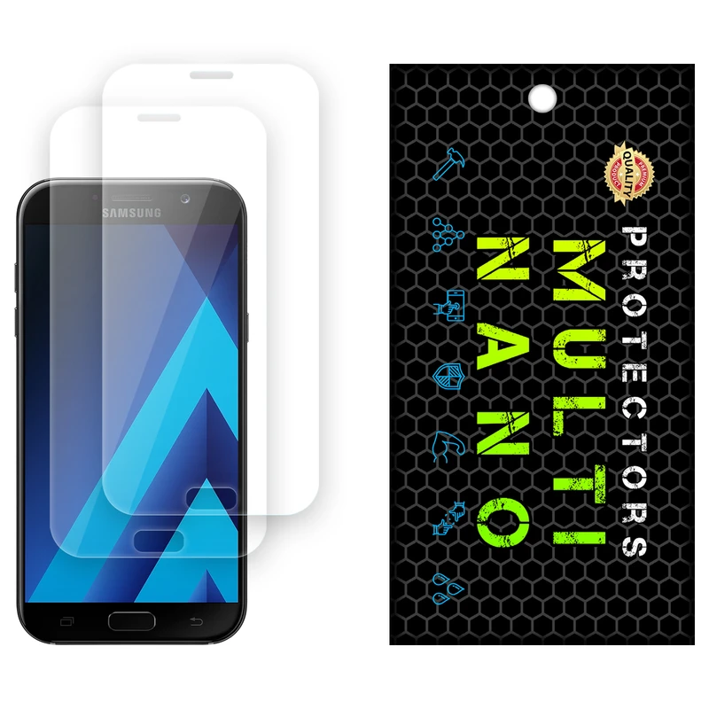 محافظ صفحه نمایش شفاف مولتی نانو مدل X-S2N مناسب برای گوشی موبایل سامسونگ Galaxy A7 2017 بسته دو عددی