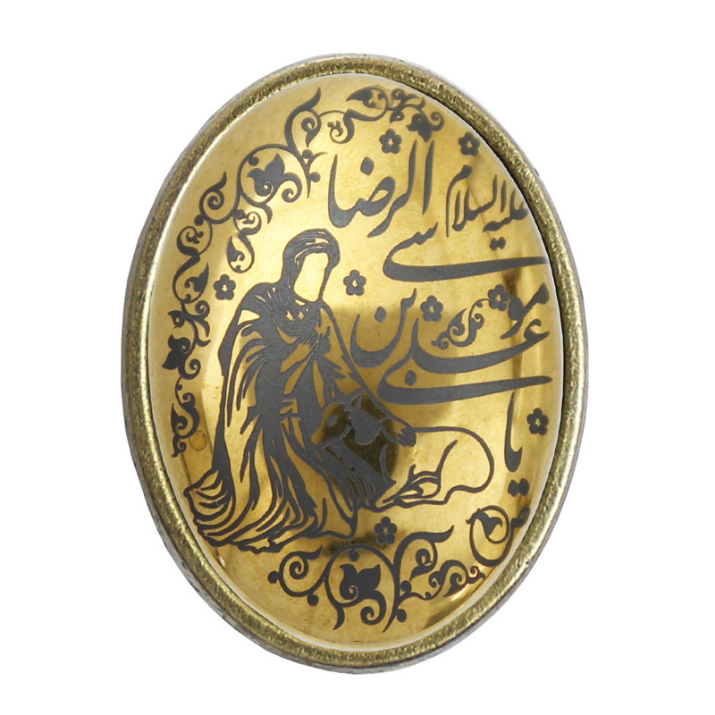 انگشتر مدل حدید طرح یا علی بن موسی الرضا (ع) کد 72970