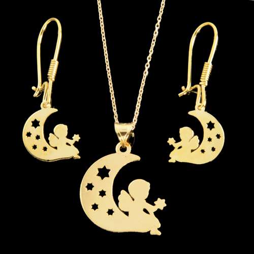  نیم ست طلا 18 عیار دخترانه کد 67116