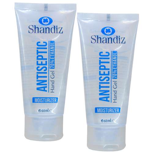 ژل ضدعفونی کننده شاندیز مدل Antiseptic حجم 60 میلی لیتر مجموعه 2 عددی